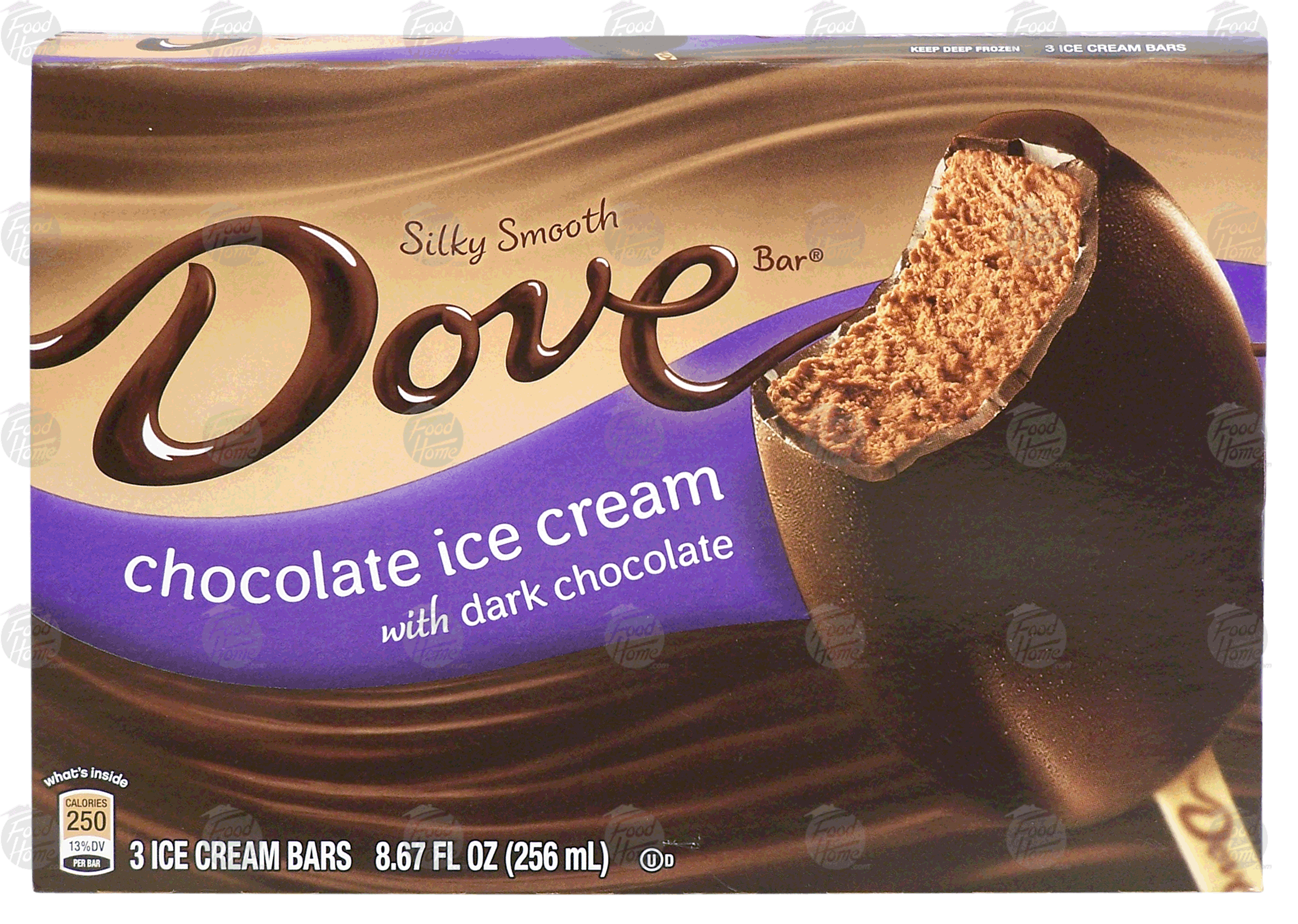 Dove  chocolate ice cream with dark chocolate, 3 ice cream bars Full-Size Picture